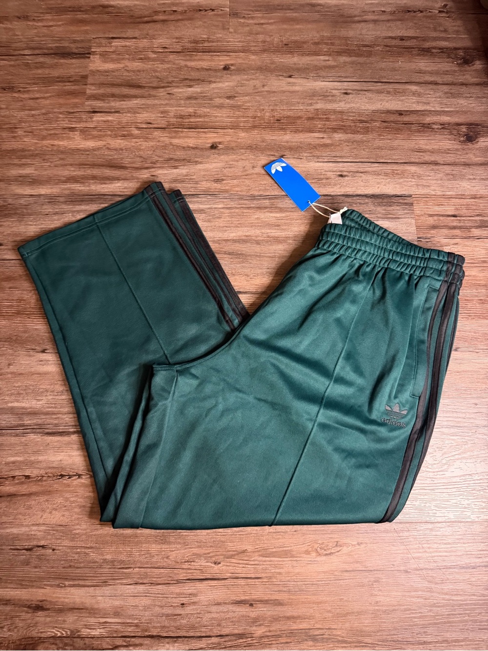 Adidas Originals Track Pants Baggy Green/Black 3-Stripes $80 NWT Men’s Size XL